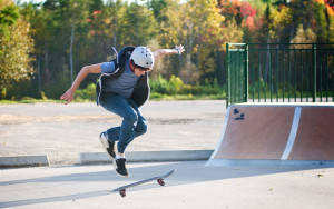 youth on skateboard